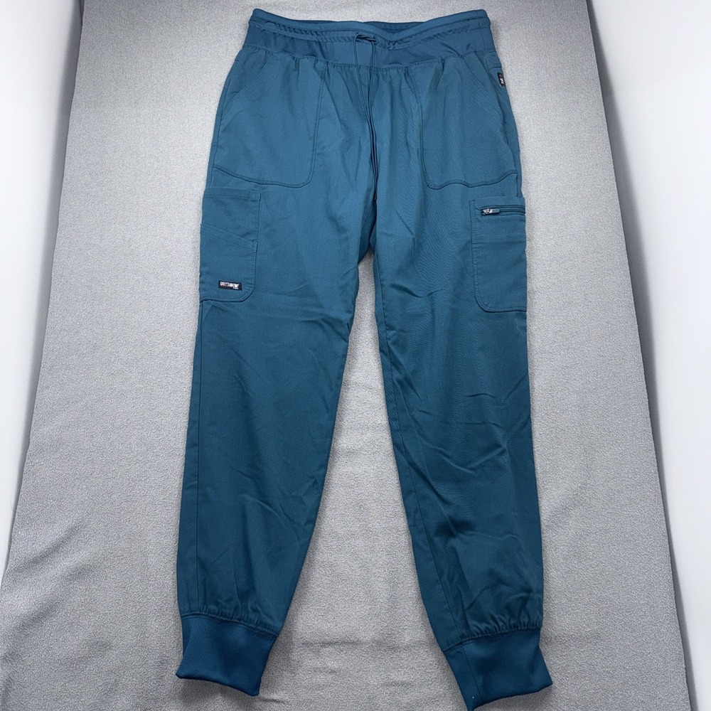 Greys Anatomy Scrub Pants Womens Med Turquoise Blue Jogger Cargo Medical Barco
